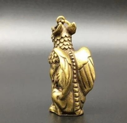 Твердая медная птица с крыльями подвеска латунный брелок подарок фэн-шуй