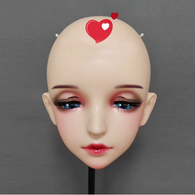 Mo-02) Женская милая девушка Смола половина головы кигуруми BJD глаза кроссдресс в стиле японского аниме маска Лолиты с глазами и париком