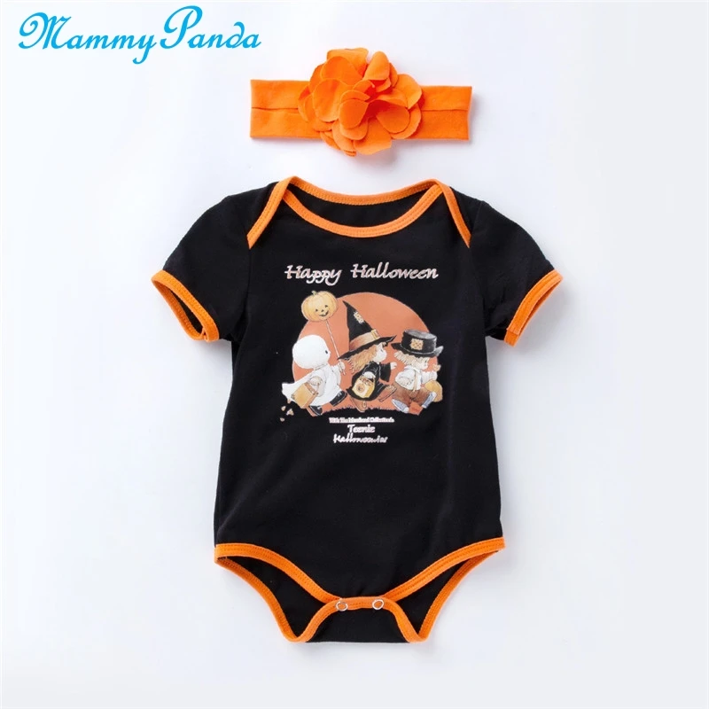 Хеллоуин Тыква Ведьма младенческой девочка мальчик ребенок тело костюм