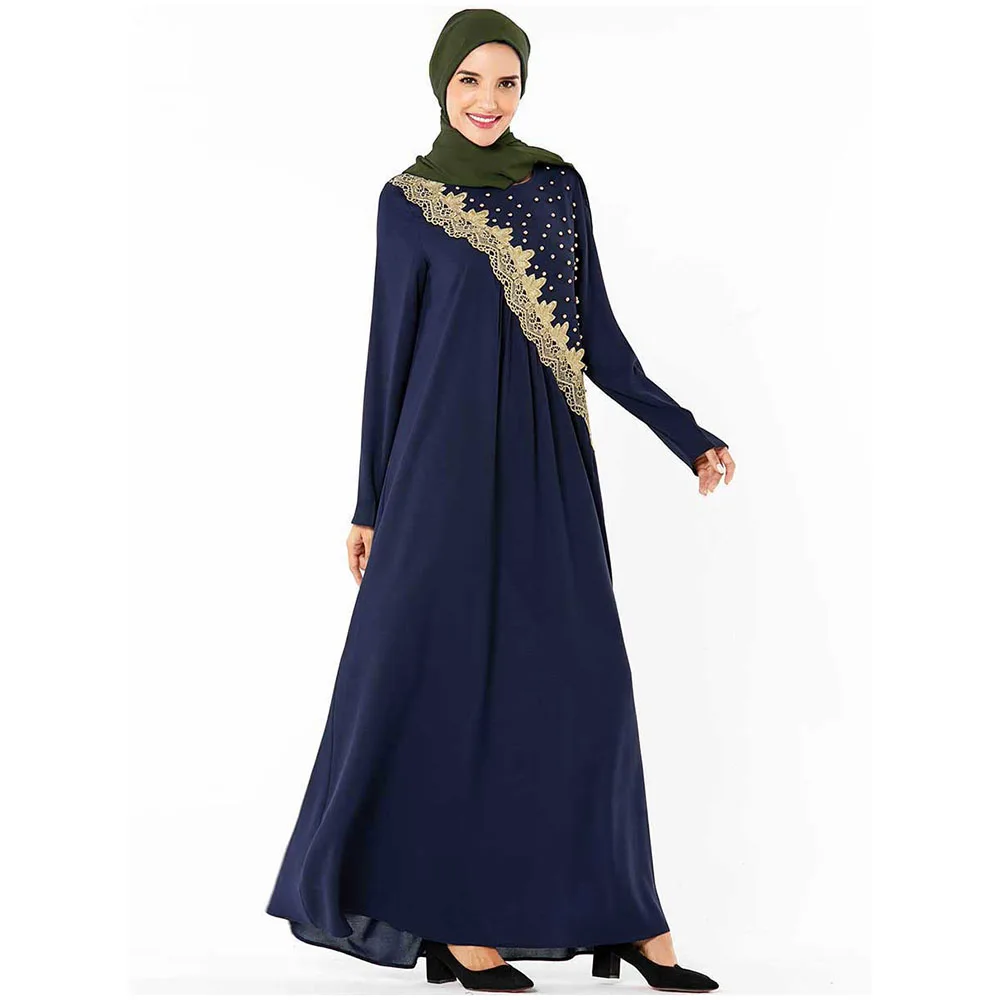 Платье средней Восточной моды достойное женское арабское вышитое бисером