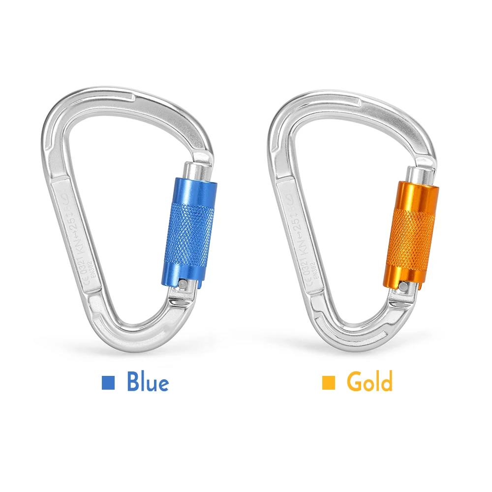 25KN закрутка запорные ворота карабин Авто замок открытый d-кольцо Пряжка для