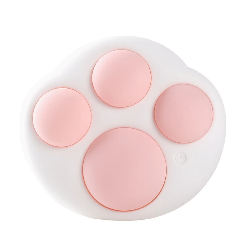 

Cat Paw Silicone Night Light USB Rechargeable Dimmable Lamp 7 Colors Changing LED Lights for Children Gift