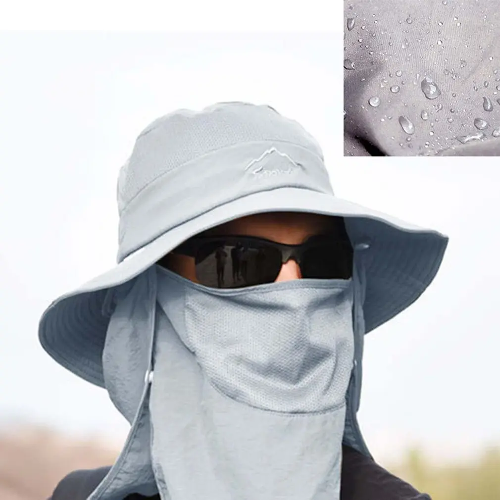 

Summer Outdoor Quick-drying Anti-hat Fishing Breathable Sun Fisherman Hat Foldable Design Windproof Rope Hat