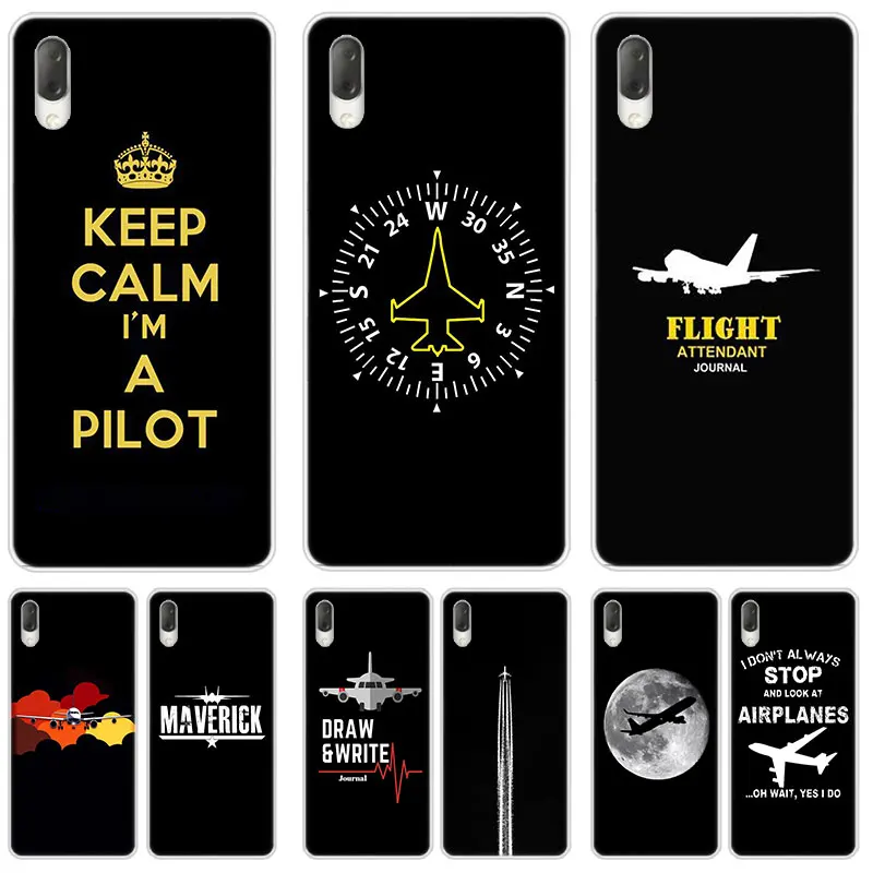 Чехол для самолета fly travel Pilot Plane Sony Xperia X XA XA1 XA2 Ultra L1 L2 L3 E5 XZ XZ1 XZ2 Compact XZ3 M4 Aqua Z3