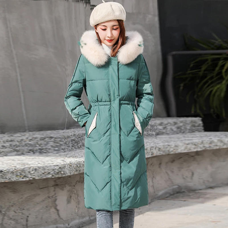 

High Quality Women Winter Jacket Thick Snow Parka Overcoat White Duck Down Jacket Women Down Coat Woman Long Female Warm Coat