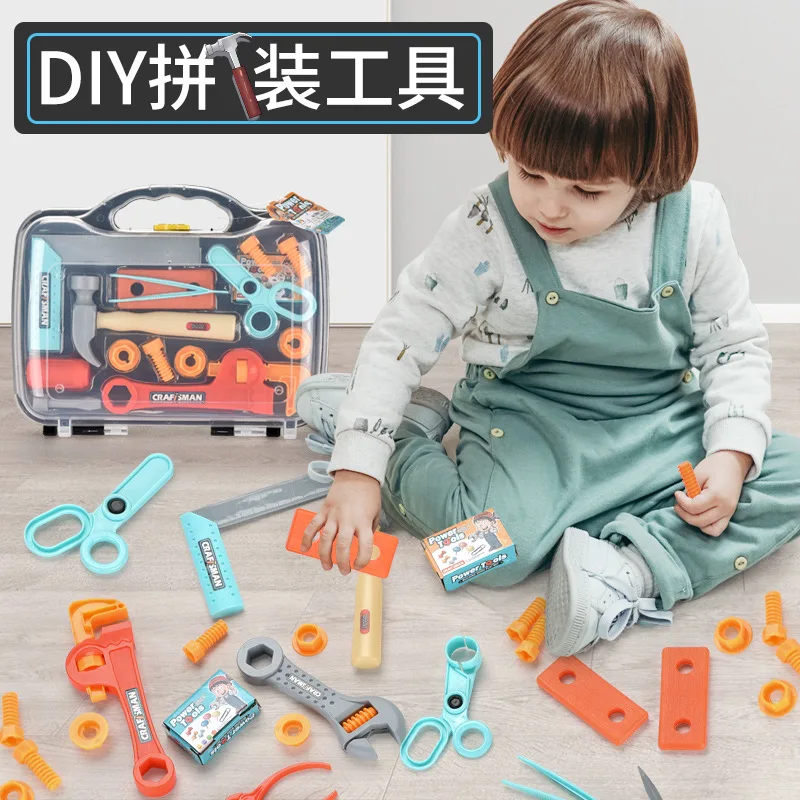 

Children's Tool Suitcase Toolbox Disassembly Project Storage Box DIY Assembly Play House Puzzle Toddler Boy Toy
