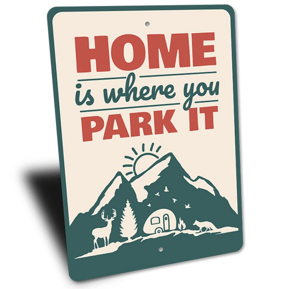 

Home Is where You Park, Home Camper Sign, Camper Home, Camp Sign, Sign For Camping, On the Road Sign, Camper Sign Decor,