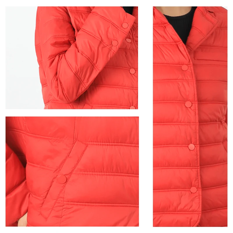 

Spring Women Down Short Outwear High Quality Coat Cotton Padded Warm Female Stand Collar Quality Brand Clothing Parka 18-525