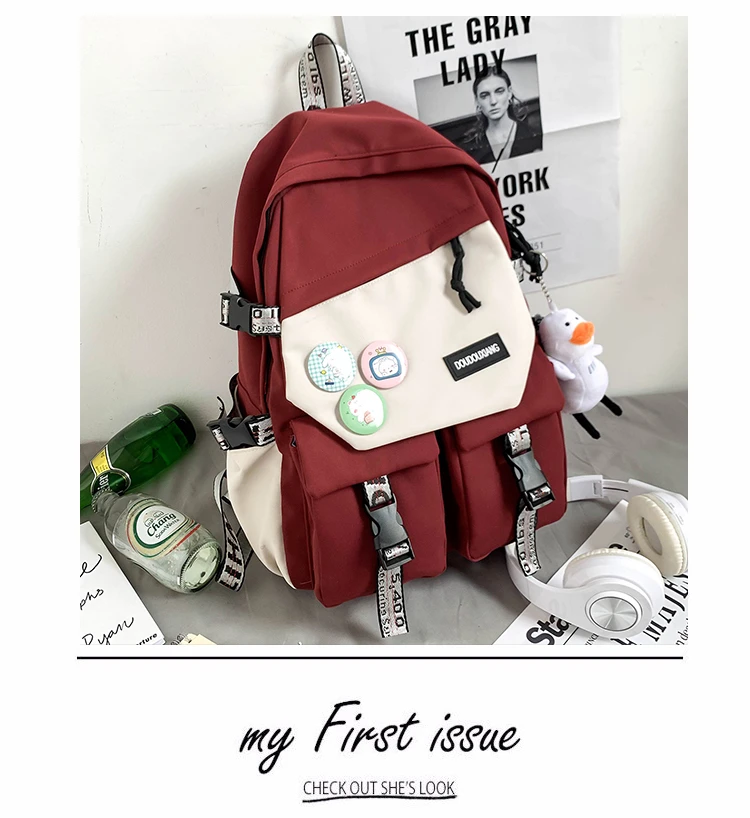 

Fashion Backpacks For Summer Couples.Large Capacity. Color Matching..Waterproof. Trendy Backpack