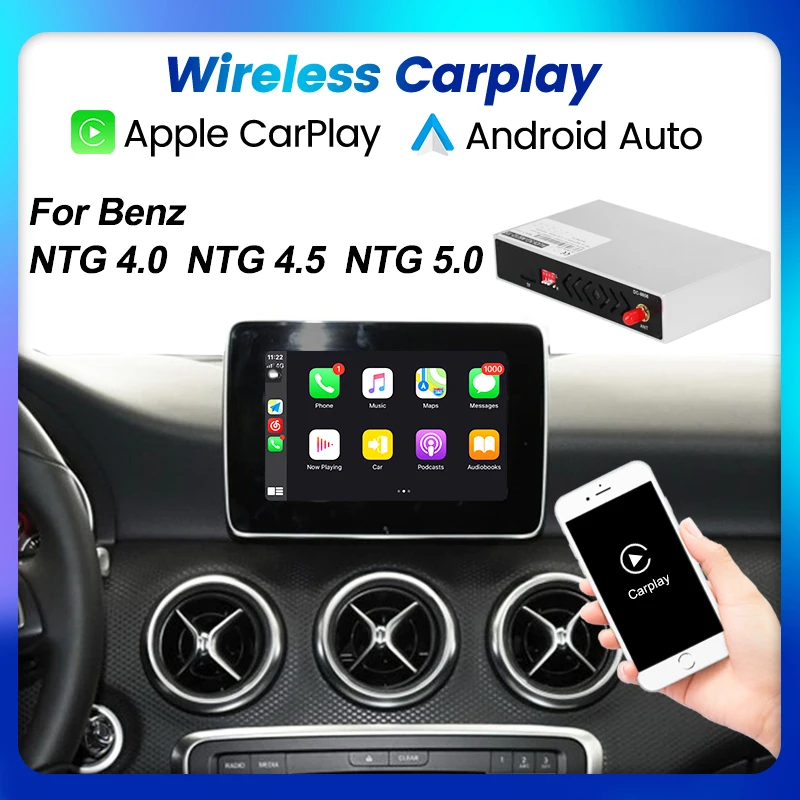 

Беспроводной Apple Carplay Android авто для Mercedes Benz C Class GLC CLA W204 W205 W203 W253 W117 SIRI управление модернизация GPS Navi