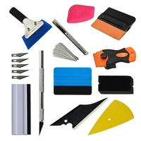 car wrapping tools kit vinyl squeegee felt scraper pro cutter razor window tint water squeegee rubber blade stainless steel blad
