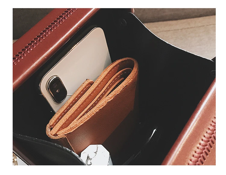 WOBAG Высокое качество маленькая квадратная сумка на плечо пакет клатч модная сумка с заклепками форма сумка через плечо повседневная женская сумка