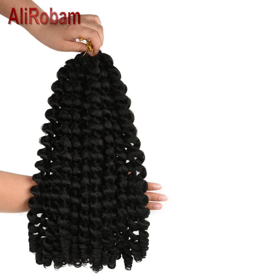 AliRobam Jamaican Bounce Wand Curl вязаные косички Омбре кудрявые синтетические плетеные волосы