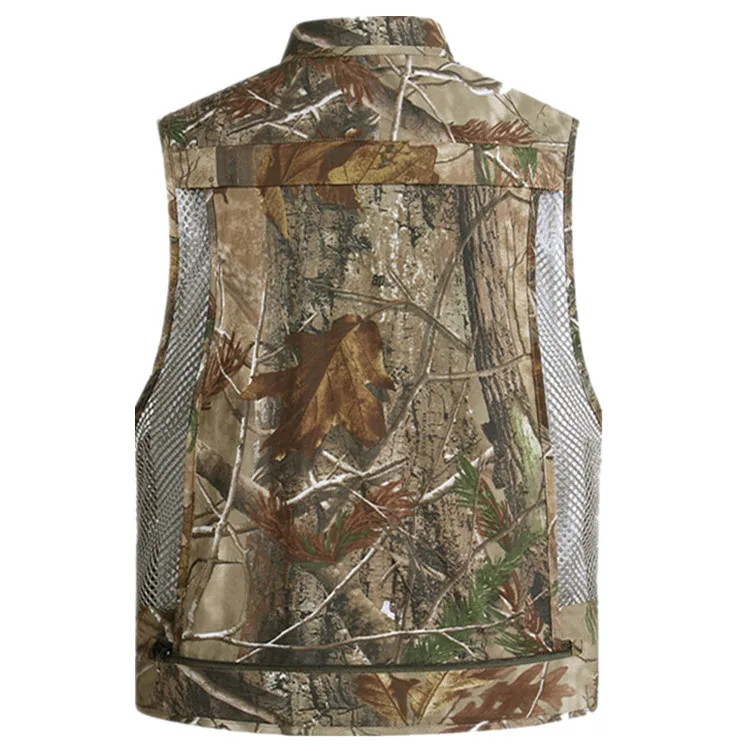 Мужской Камуфляжный жилет без рукавов с несколькими карманами для охоты на рыбу