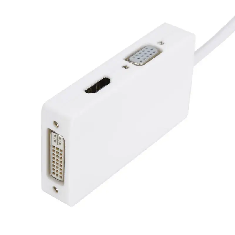 3 в 1 адаптер для порта дисплея Thunderbolt Mini DP папа-HDMI DVI VGA мама | Электроника