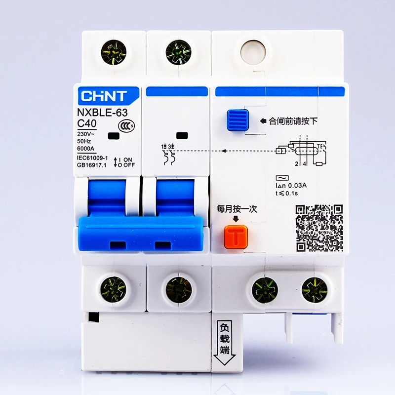 Электромагнитный выключатель CHINT AC230/400V устройство остаточного тока C 40 50 63A type