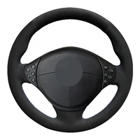 car steering wheel covers soft black genuine leather suede for bmw m sport e36 1996 1998 1999 2000 e39 1995 2001 z3 m e367 e36