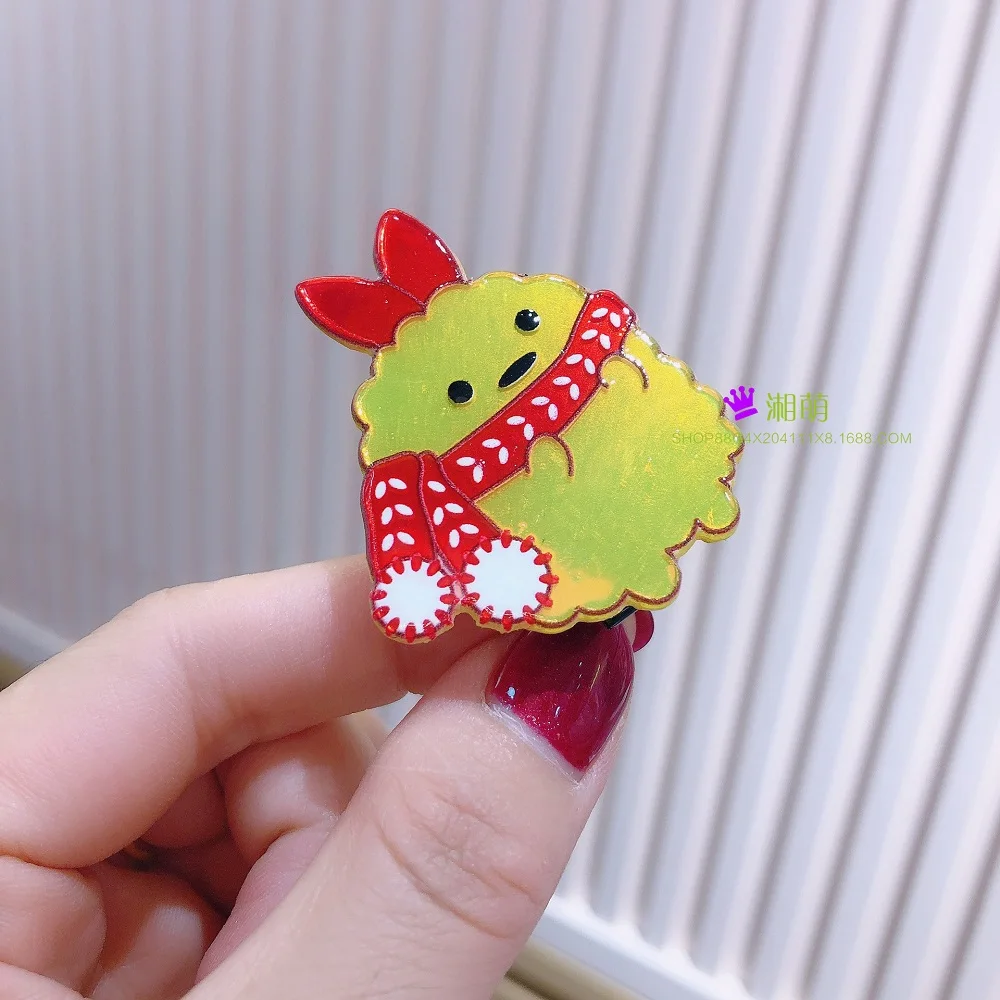 Зажим для волос Sumikkogurashi в японском стиле акриловый зажим с зеркальными животными