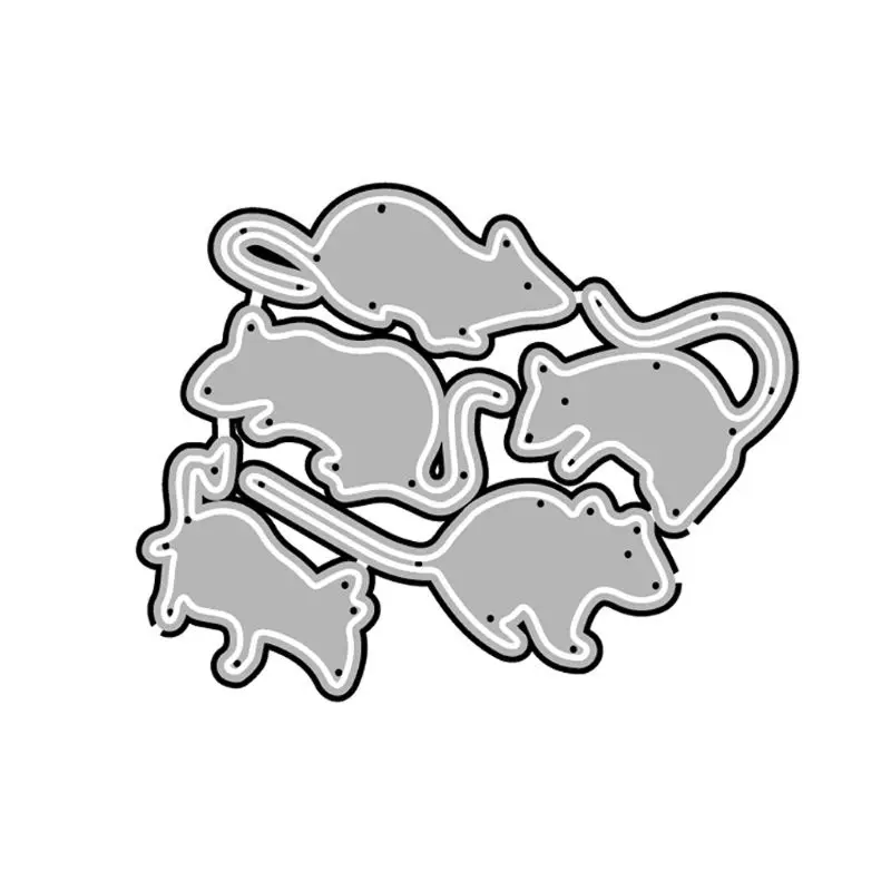 Группа крыс металлические режущие штампы Трафаретный Скрапбукинг DIY штамп для