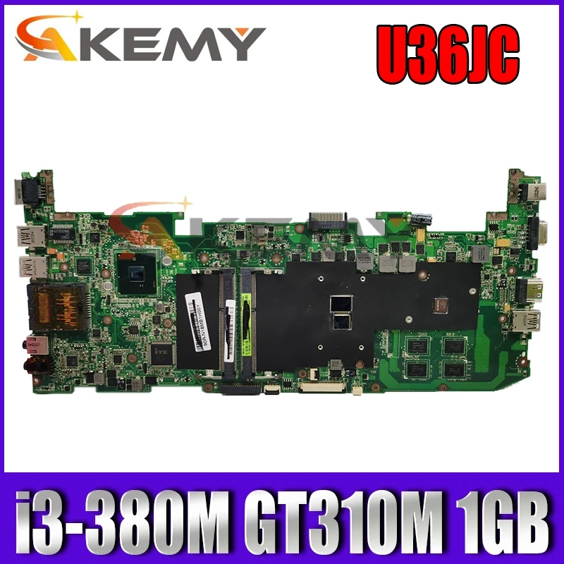 

U36JC With i3-380M CPU GT310M 1GB N11M-GE2-S-B1 Mainboard REV 2.0 For ASUS U36JC U36J Laptop Motherboard DDR3 100% Tested OK