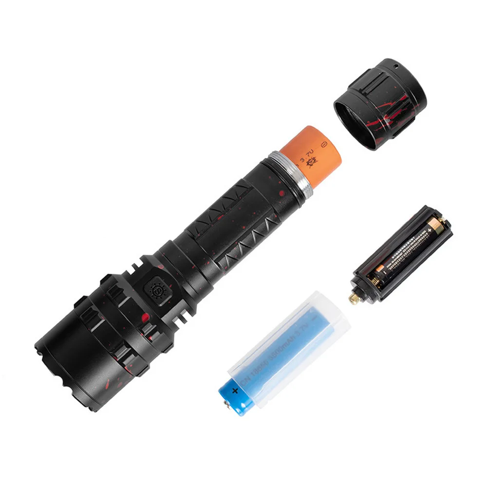 Precio Linterna De Alta Potencia Para Exteriores, Dispositivo De Iluminación De Aleación De Aluminio, Carga USB, Táctica, Impermeable, P50, Nuevo