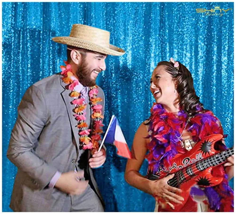 Блестящие бирюзовые блестки фон блестящая ткань для фона Свадебные фотобокс