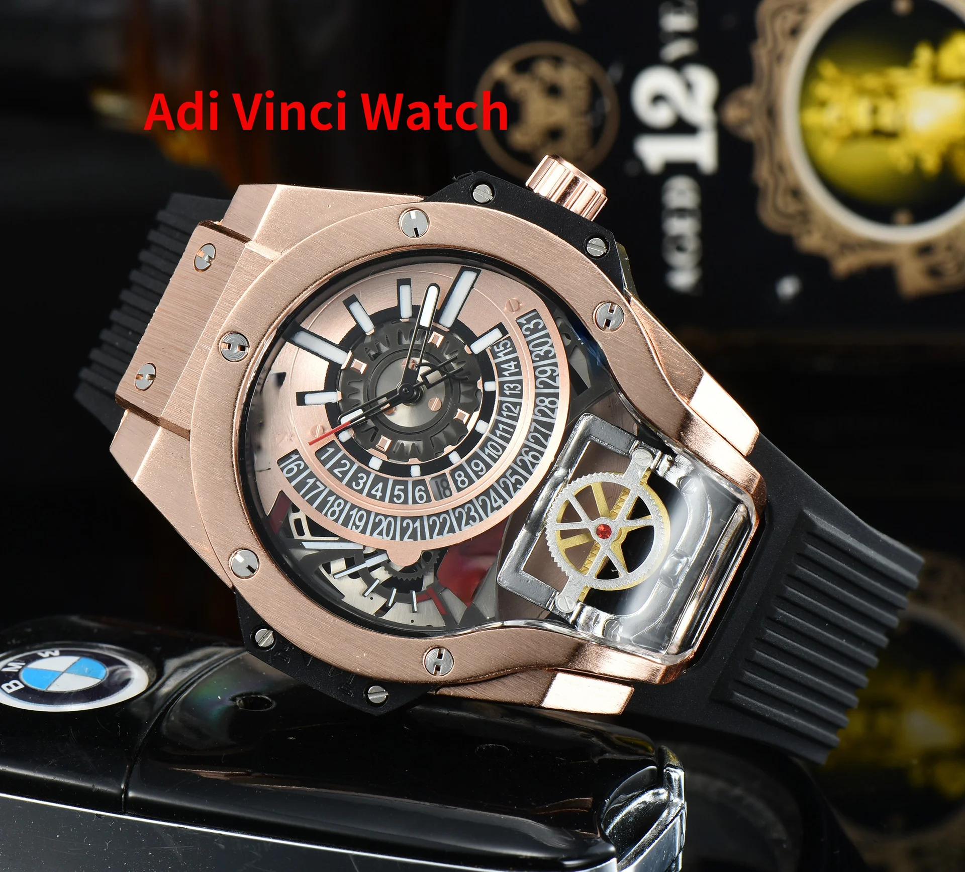 

2021 new fashion men's watch Jason Statham the same watch Warcraft fashion men's quartz watch vibrato explosion watch
