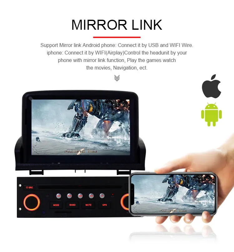 Topsna автомобильный dvd-плеер Android 10 для peugeot 307 2007-2011 gps навигация Мультимедийная лента рекордер 1 din автомагнитола стерео wifi