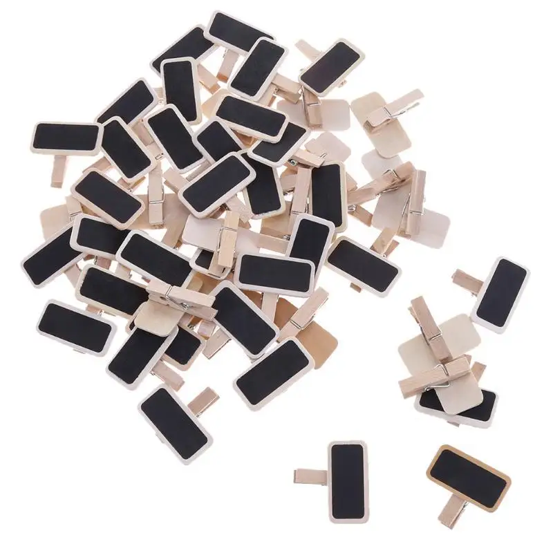 10 шт. мини деревянные зажимы для доски папка заметок фотографий прищепки Mark Chalkboard