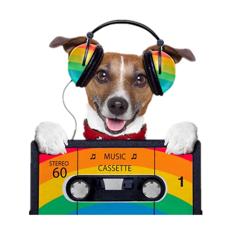 

Patch DIY Fashion Patches Retro Tape Music Dog Stickers for Clothes Heat Tranfer Clothing Accessories Pattern Free Shipping