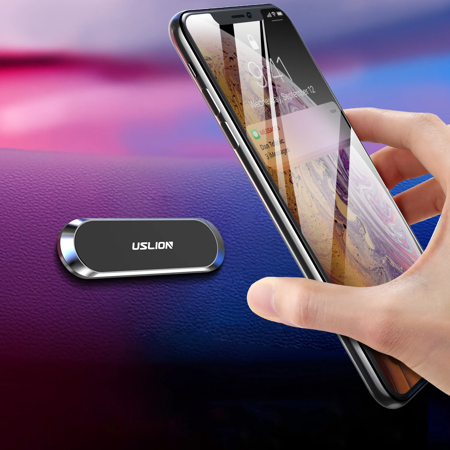 Автомобильный держатель для телефона USLION магнитное автомобильное крепление iPhone