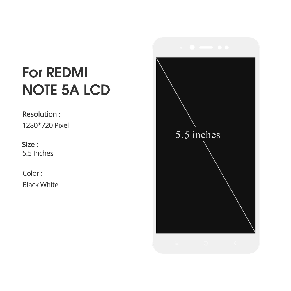 Новинка 100% дисплей для XIAOMI Redmi Note 5A / Prime сенсорный ЖК-экран с дигитайзером и рамкой