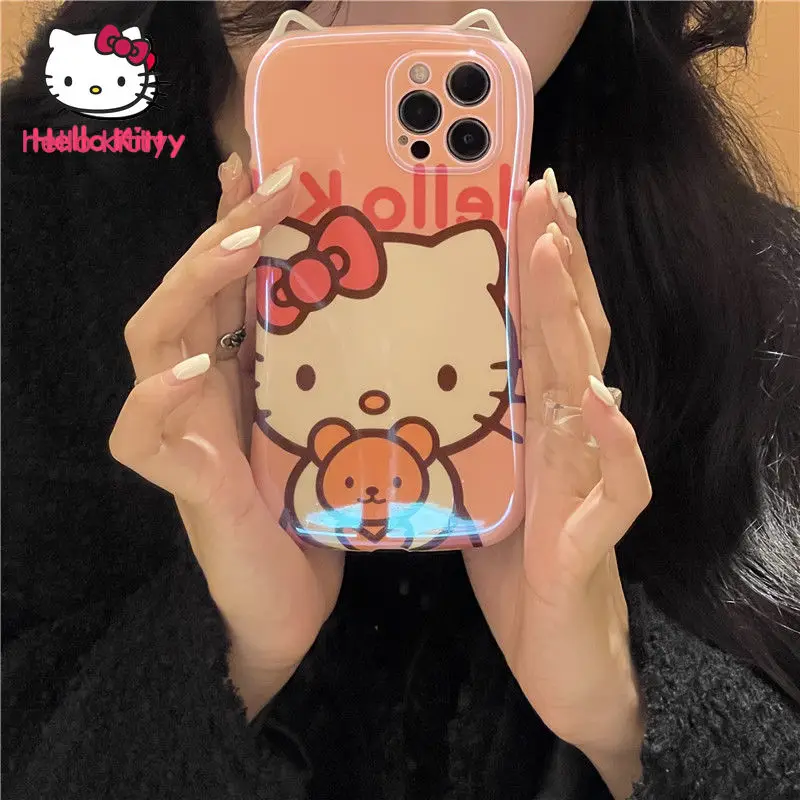 

Чехол Hello Kitty IPhone13 13Pro 13Promax 12 12Pro Max 11 11Pro X XS 7 8P с рисунком из мультфильма