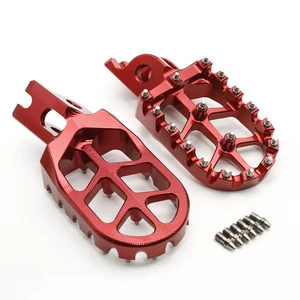 For Kawasaki KX450F 2007-2015 Motorcycle Dirt Pit Pivot Bike Sharp Teeth Foot Pegs Footpegs CNC Aluminum Footrests Pedals
