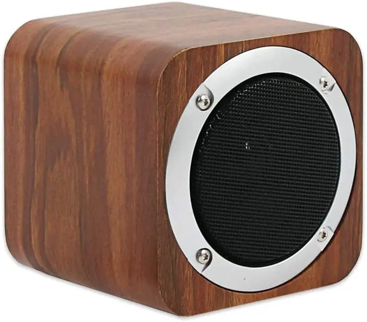 

Retro wireless bluetooth speaker mini speaker portable card subwoofer suitable for home outdoor, travel FM radio wooden speaker