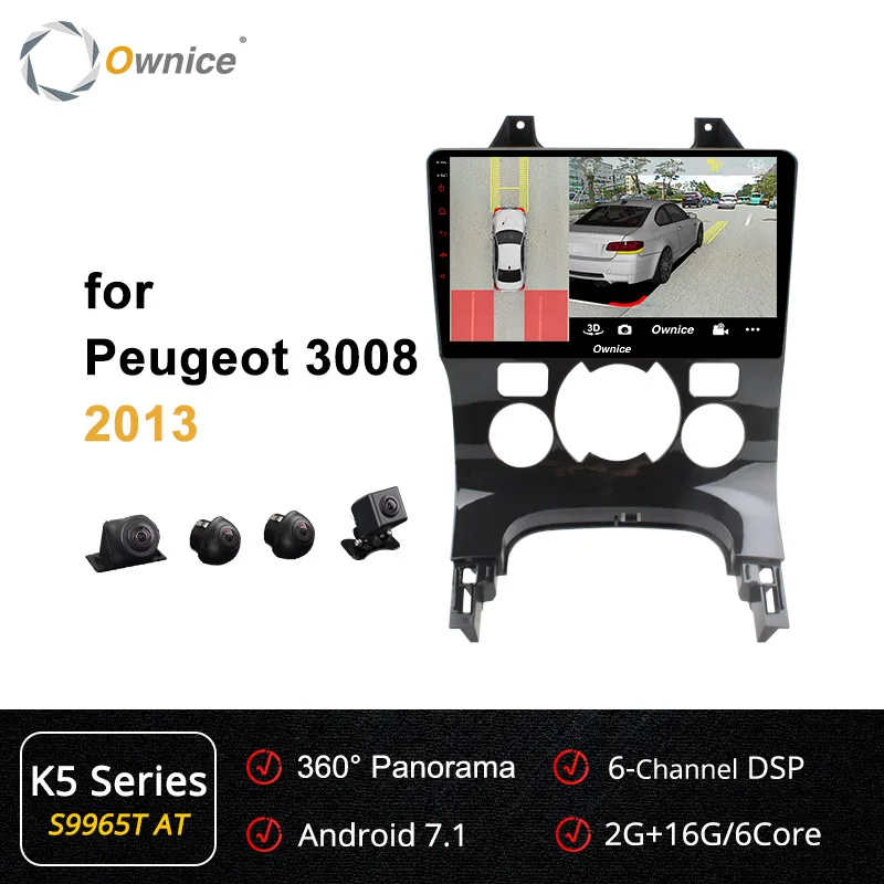 S9965-2 K5 Ownice Octa 8 Core Android 9,0 DVD плеер головное устройство аудио Navi k3 k5 k6 для peugeot 3008 2010 2011 2012 2013 4G DSP оптический 360 - Цвет: S9965-2 K5