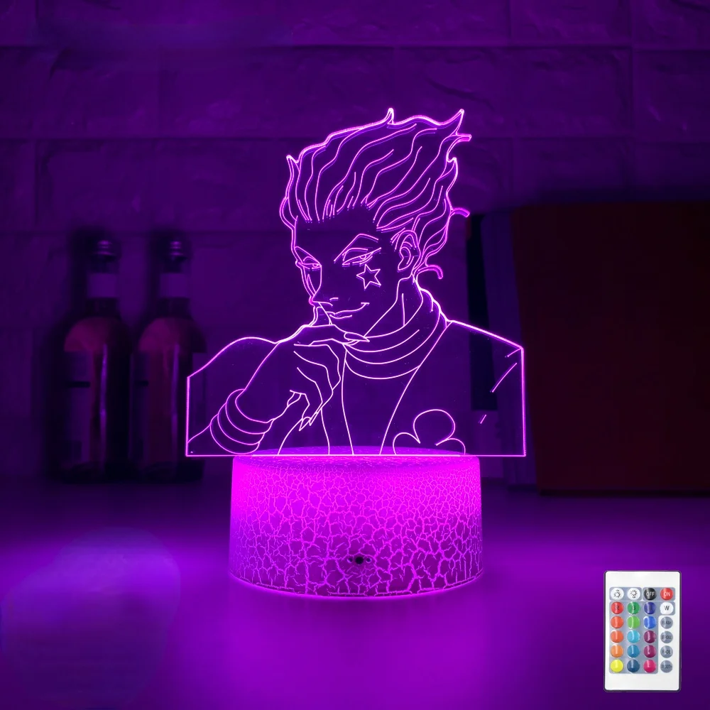 

Kids Night Light Gift Led Touch Sensor Colorful Bedroom Nightlight Anime Hunter X Hunter Decor Light Cool 3d Lamp Hisoka Gadgets