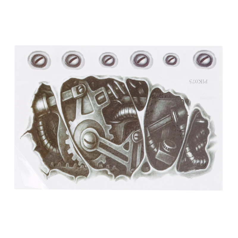 3D механическое крепление на руку гайка тату наклейка для мужчин рука тело