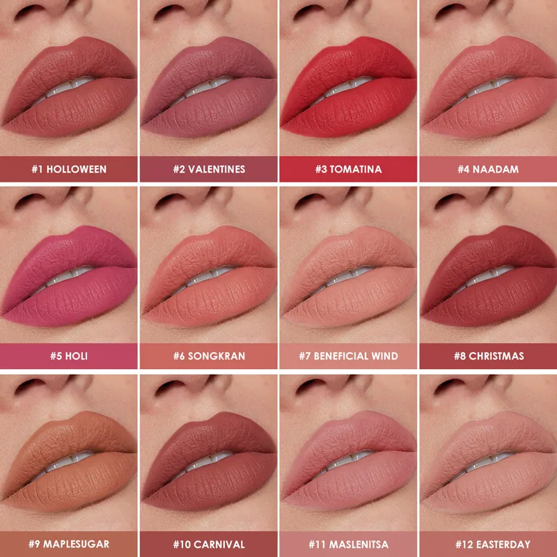 Матовая губная помада для губ стойкая телесная бархатная легкая Staymax пудра