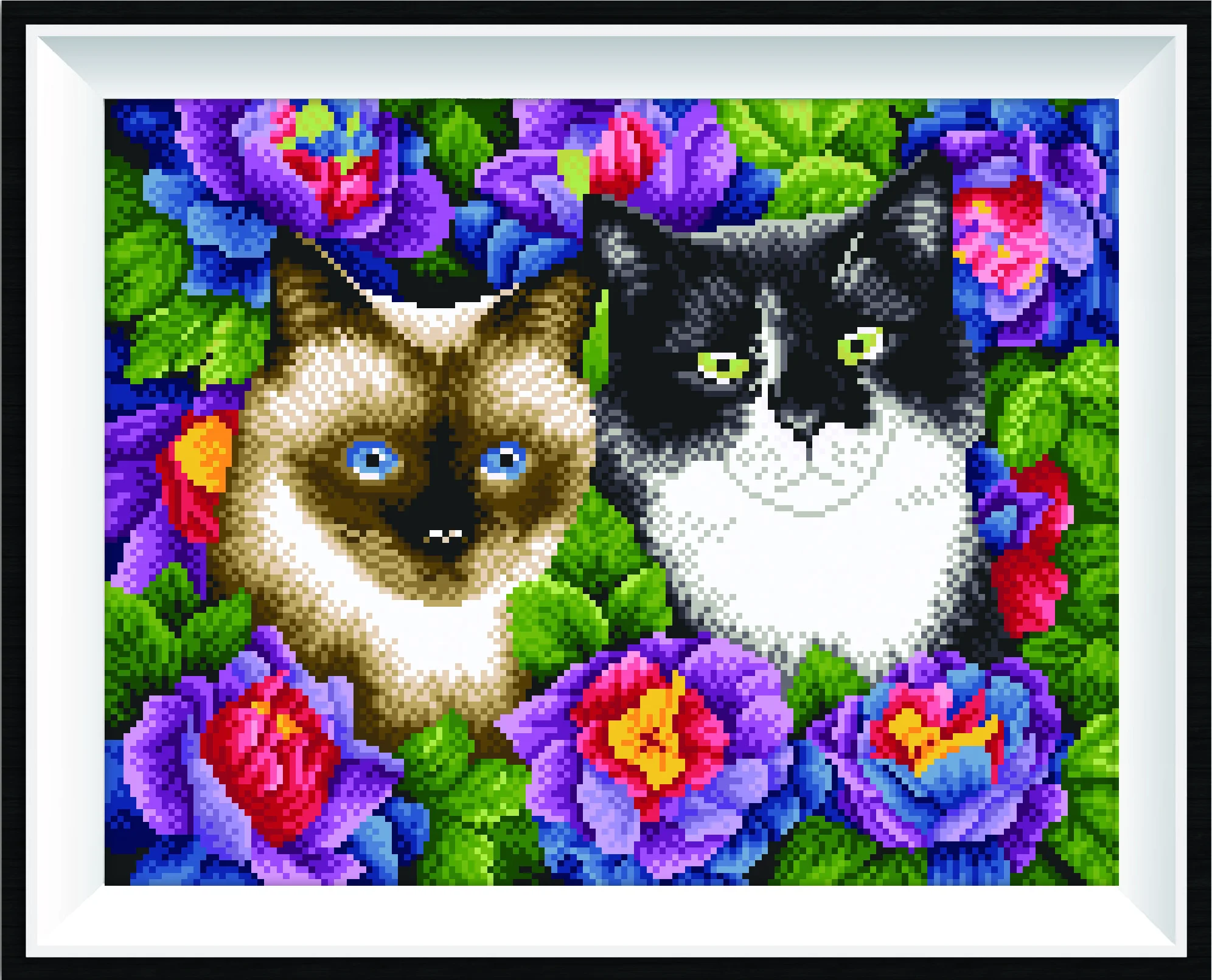 

Алмазная картина Стразы Kamy YI, картина с круглыми цветами, кошками, алмазная 5D Вышивка «сделай сам», мозаика с животными, домашний декор