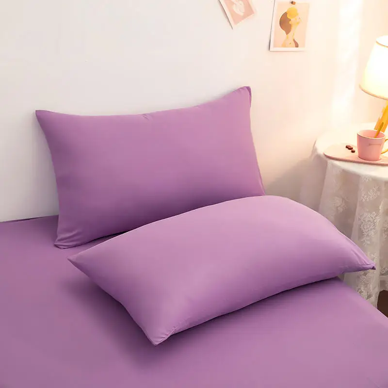 Bonenjoy 1pc Purple Bed Sheet Queen Size funda nordica cama 135 Fitted King on Elastic 180x200(without pillowcase - купить по