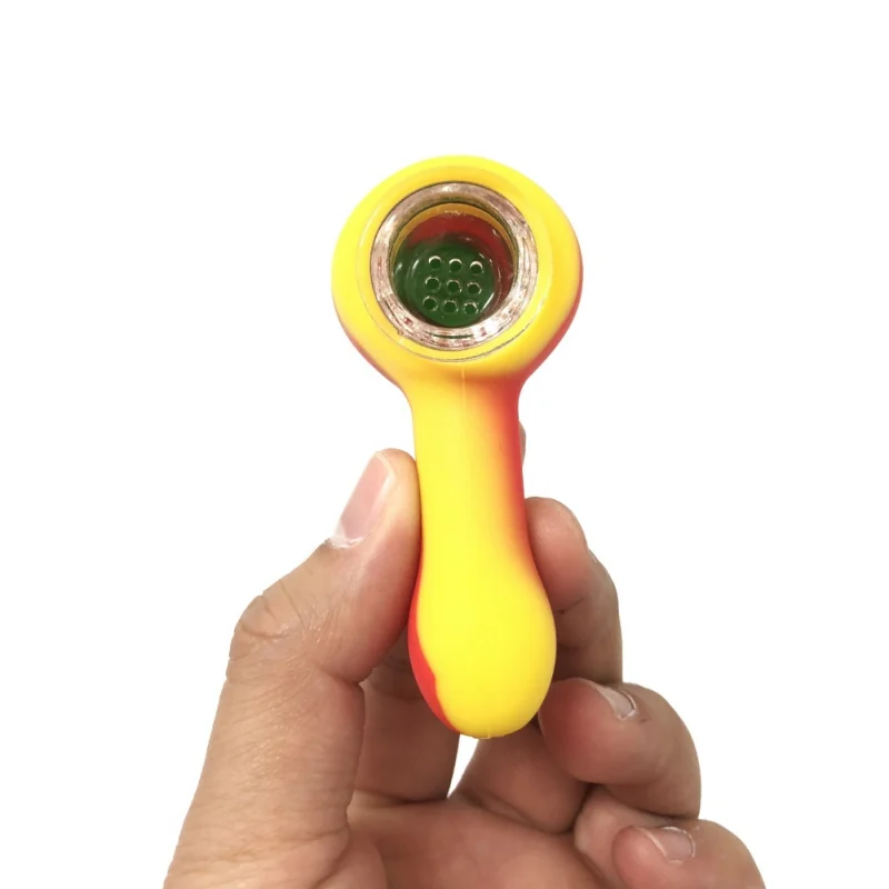 Силиконовая курительная труба дорожная пепельница трубы ложка сигаретные