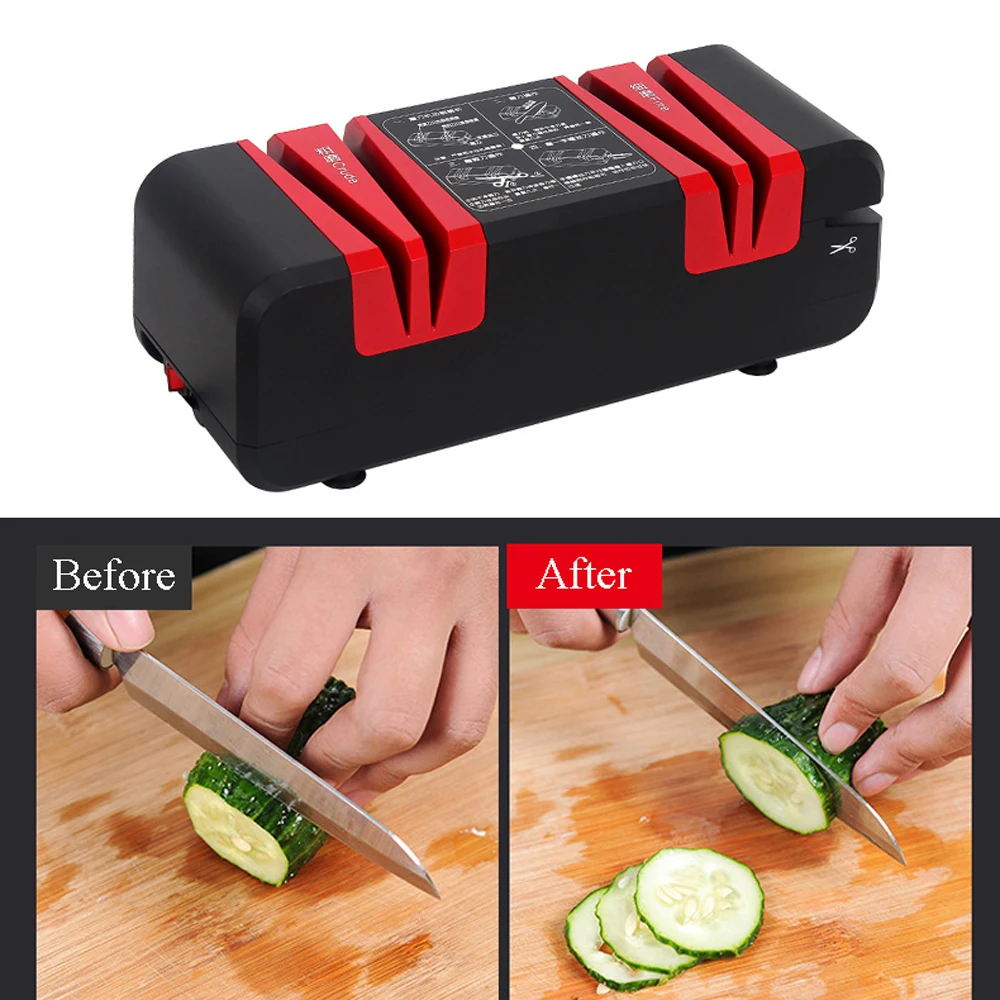 

2021 Intelligent Quick Cut Knife Sharpener Household Electric Kitchen Cutter Grinder Multifunctional Automatic Cut Sharpeners