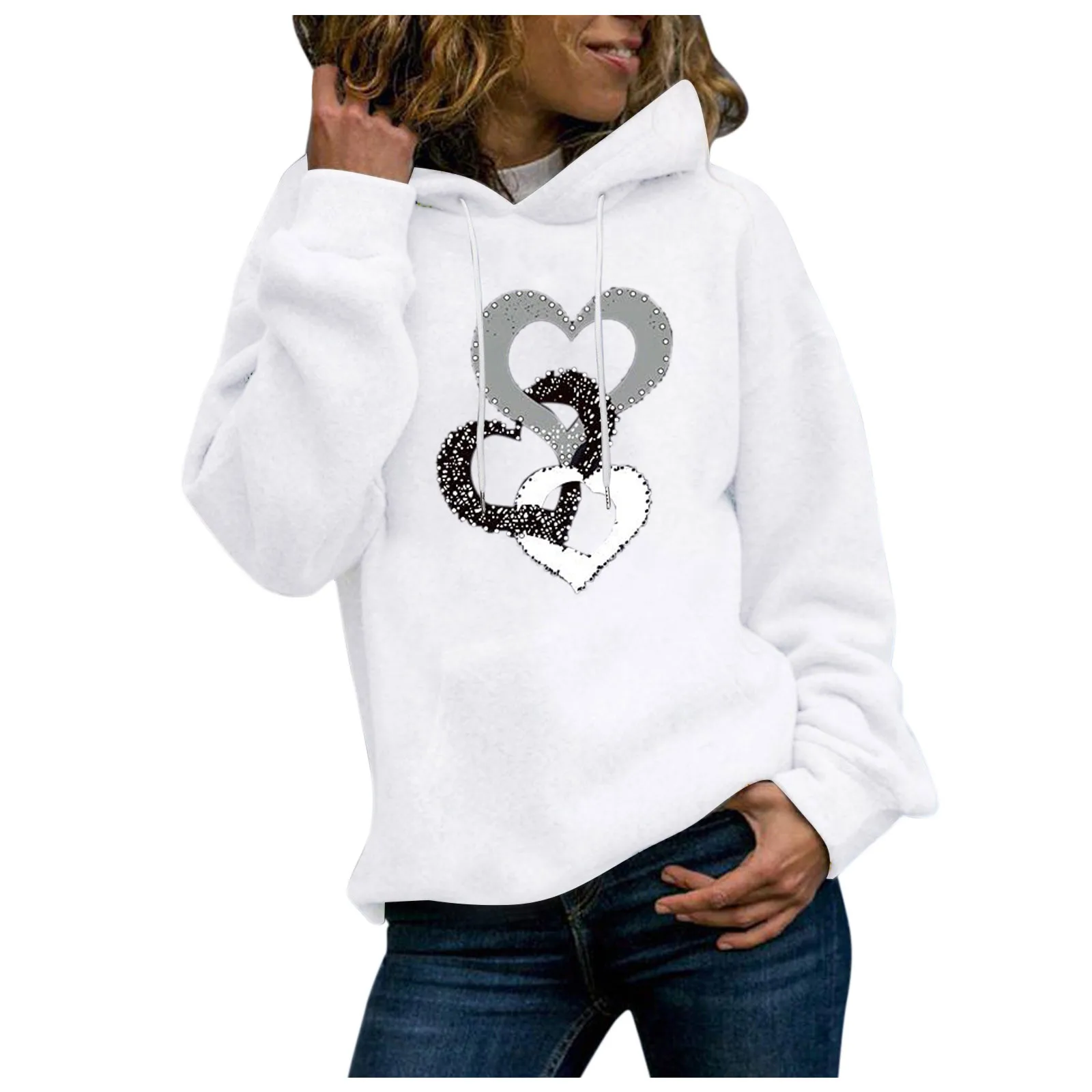 59# Oversize Sweatshirts 2021 Print Women's Long Sleeve Hoody Jumper Pullover Top Blouse Women's Sweatshirt Женское Платье