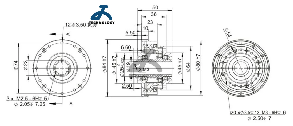 Заводская поставка SHF-II Полый тип SHF-17-2 Редуктор гармоник 30:1 50:1 80:1 100:1 руки