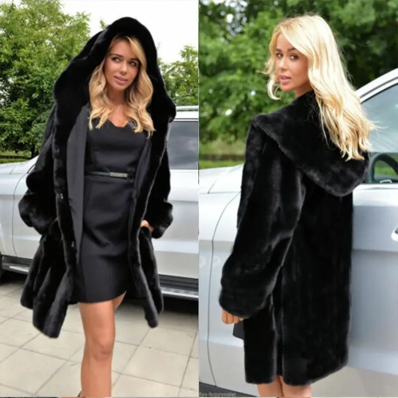 

Womens Teddy Bear Parka Coat Winter Thick Warm Faux Fur Jacket Overcoat Outwear