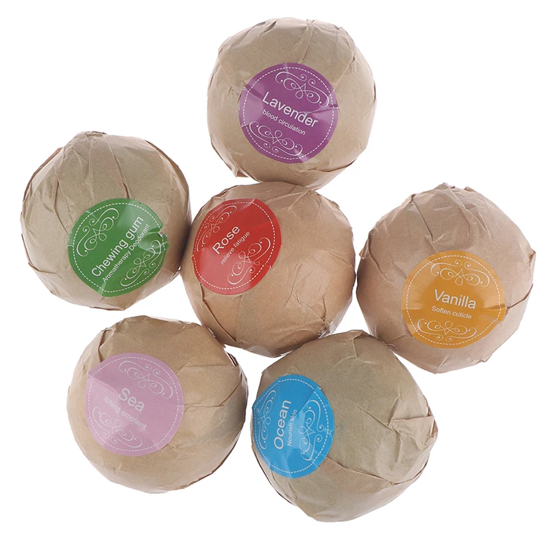 6 шт. натуральные бомбы для ванны продукты ванной эфирное масло ручной работы спа