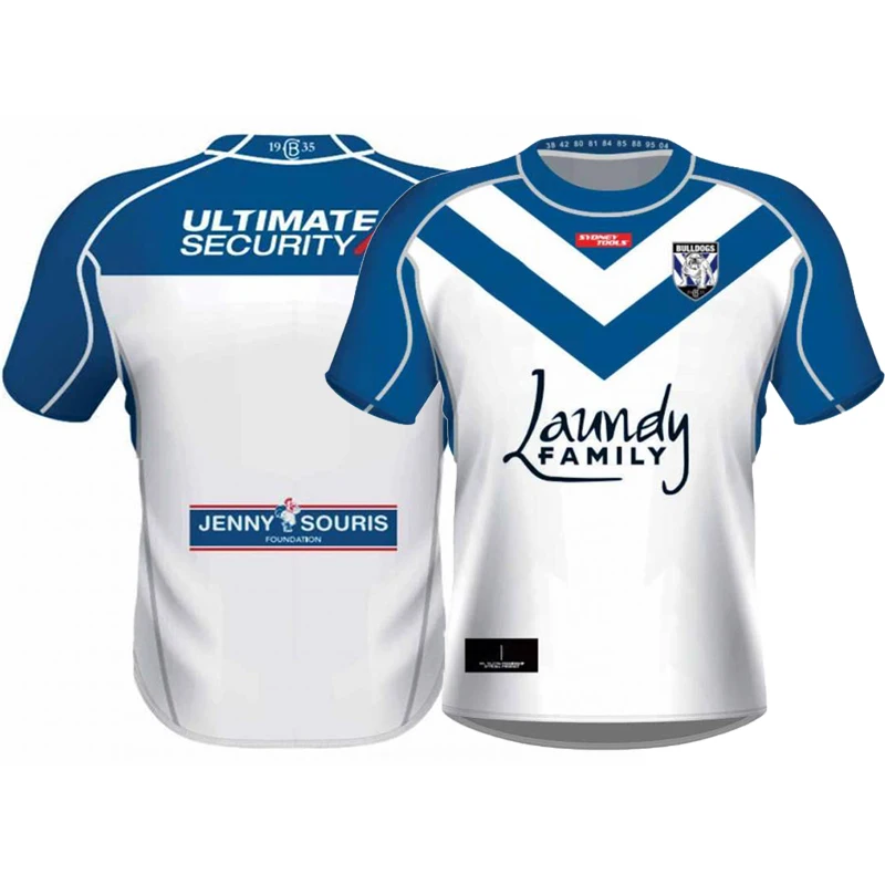 

2021 Bulldogs Rugby Players Home Sportswear MENS JERSEY Tops Sport Shirt Size S-5XL