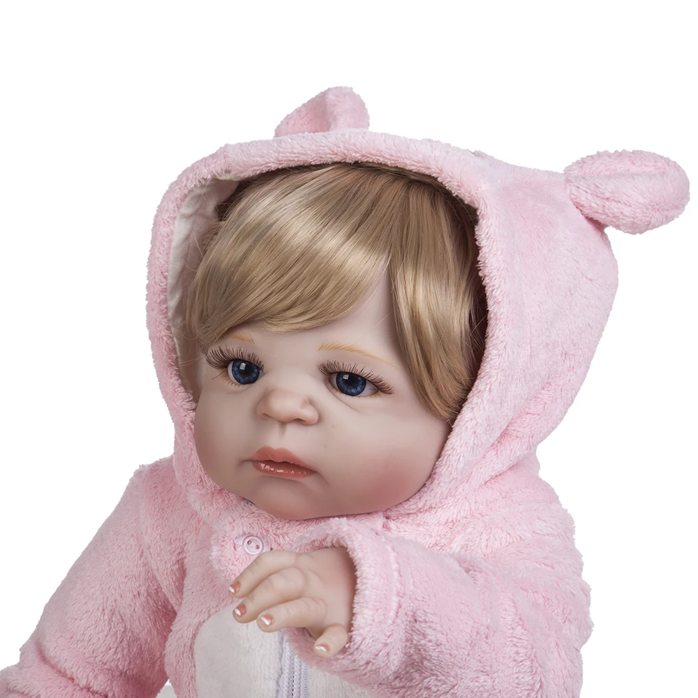 57 см полностью силиконовая виниловая кукла для новорожденных девочек Bebe Alive Lifelike