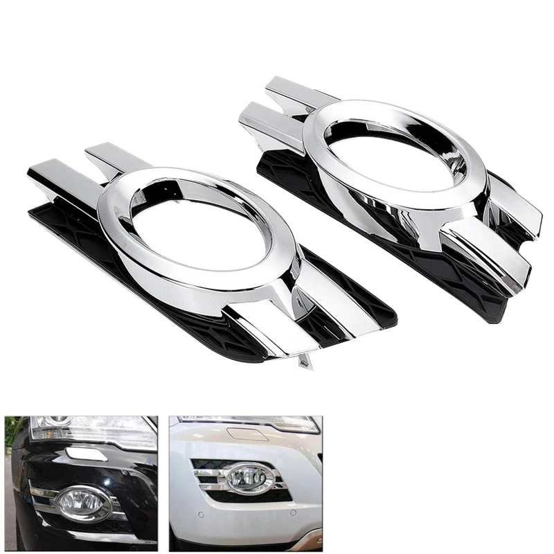 

Car Chrome Front Fog Light Trim Cover for Mercedes-Benz ML Class C W164 2008 2009 2010 2011 1648800824 1648800724